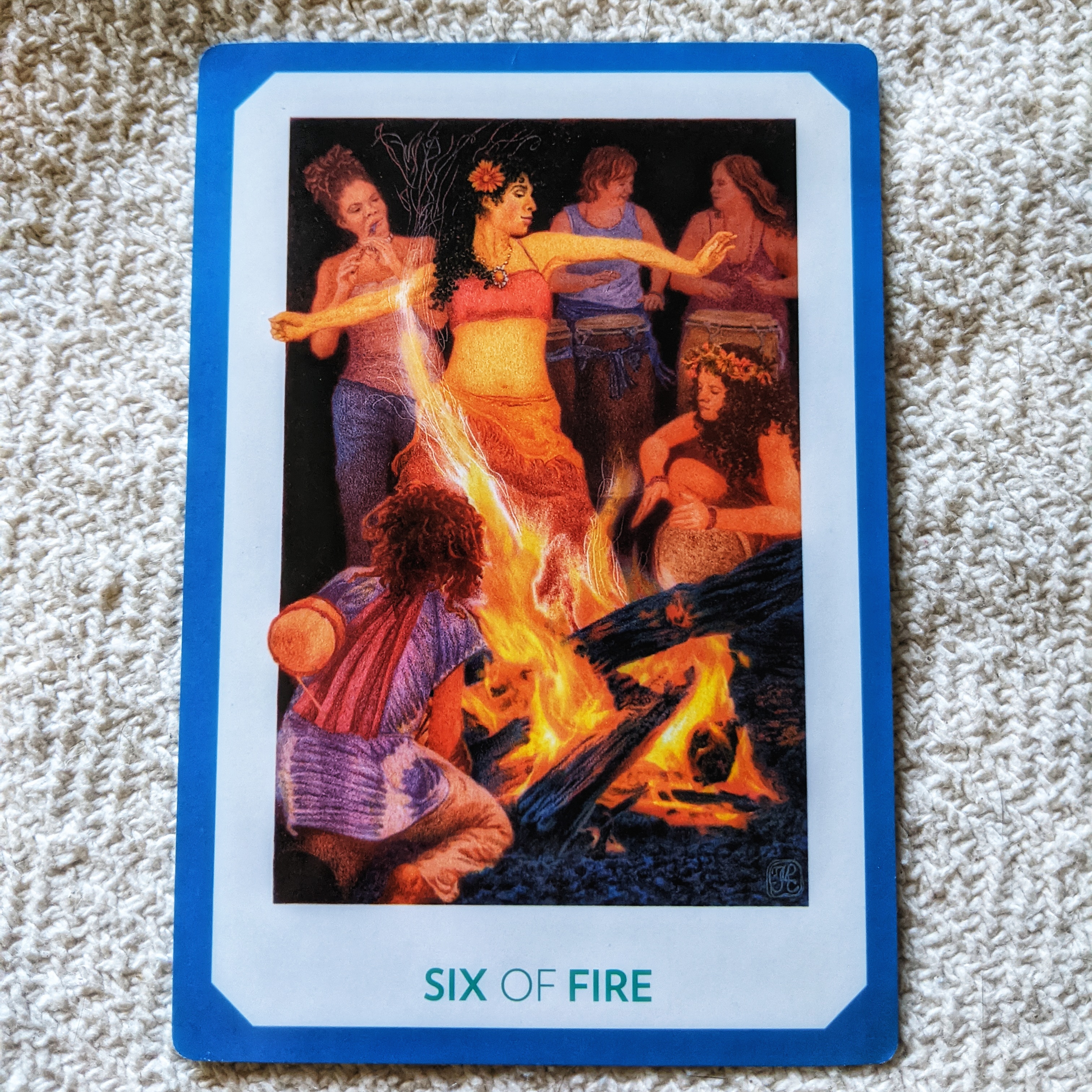 6 of Fire Gaian Tarot